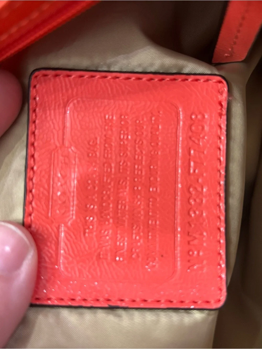 Coach Getaway Signature Nylon File Bag in Coral Red